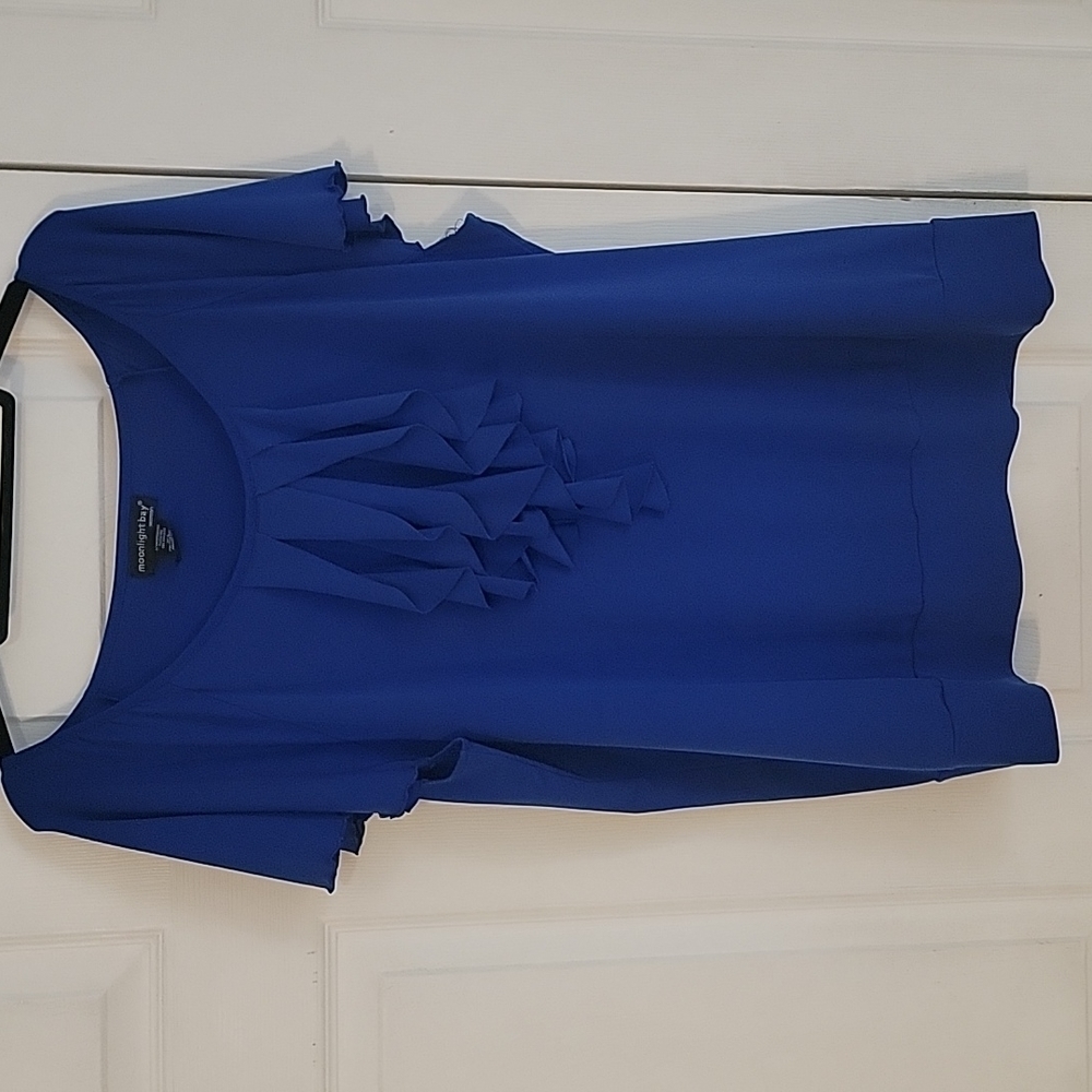 Moonlight bay 18w/20w blue blouse